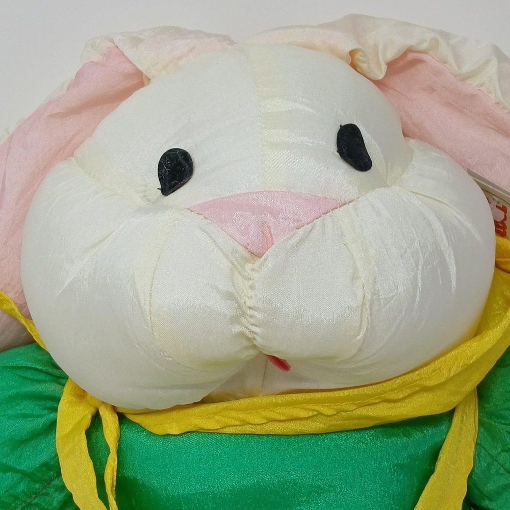 Easter Bunny Paracutes By International Silver Co Plush Nylon - Puffalump Style - Picture 5 of 10